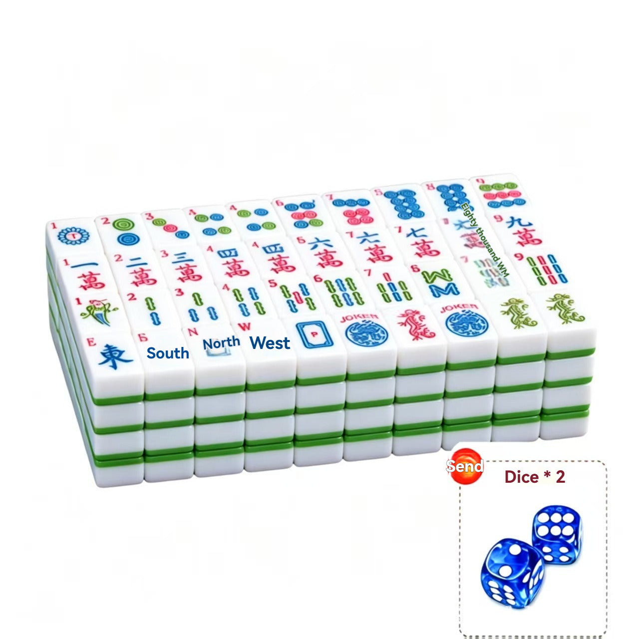 166PCS American Mahjong Tiles