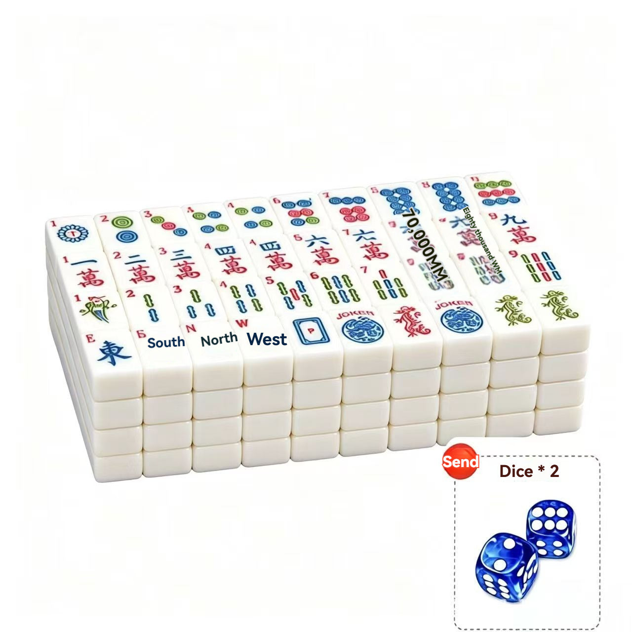 166PCS American Mahjong Tiles
