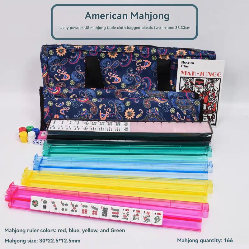 166pcs Acrylic Mahjong Set