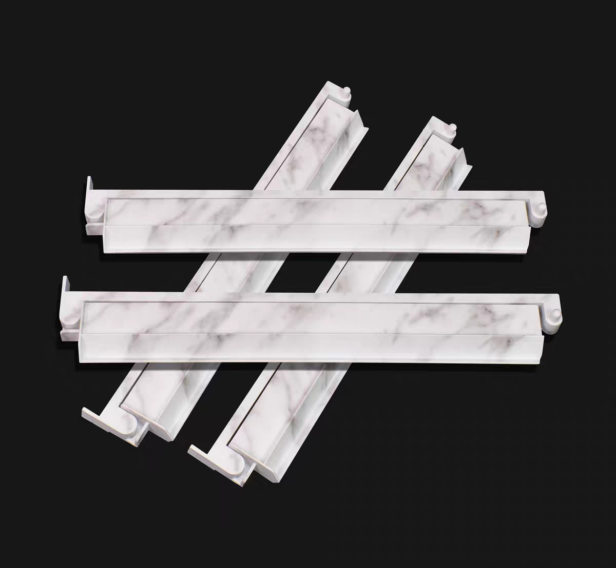 4pcs 17.5 Inch ABS Mahjong Racks with Pusher
