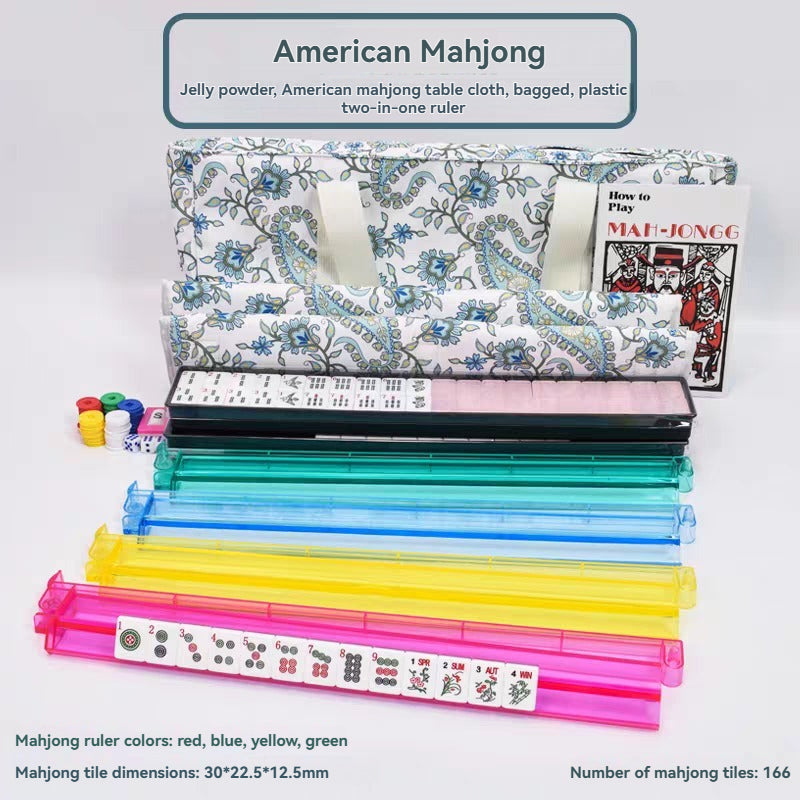 166pcs Acrylic Mahjong Set