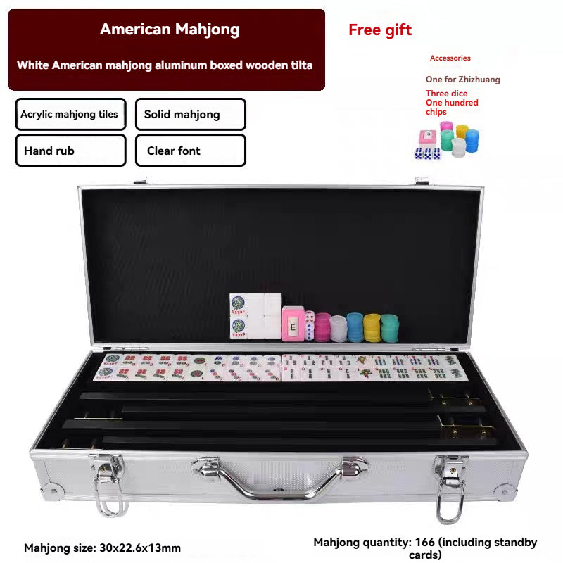 166pcs Ivory Acrylic American Mahjong Tiles,