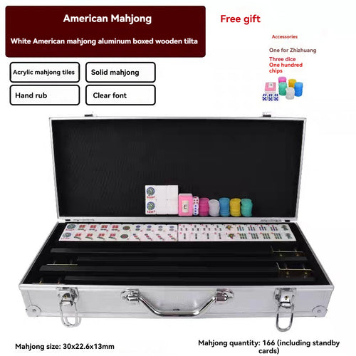 166pcs Ivory Acrylic American Mahjong Tiles,