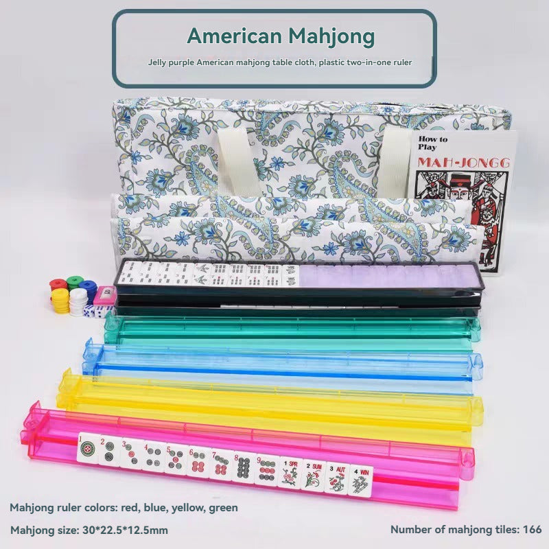 166pcs Acrylic Mahjong Set