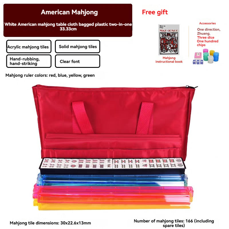 166pcs Ivory Acrylic American Mahjong Tiles,