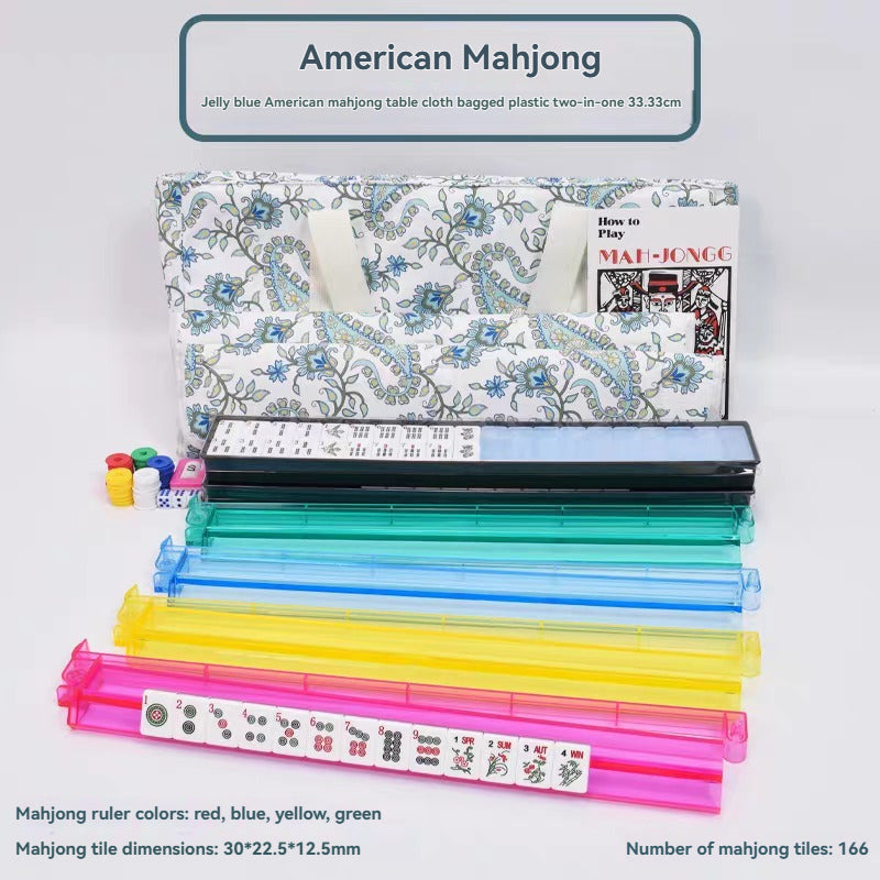 166pcs Acrylic Mahjong Set