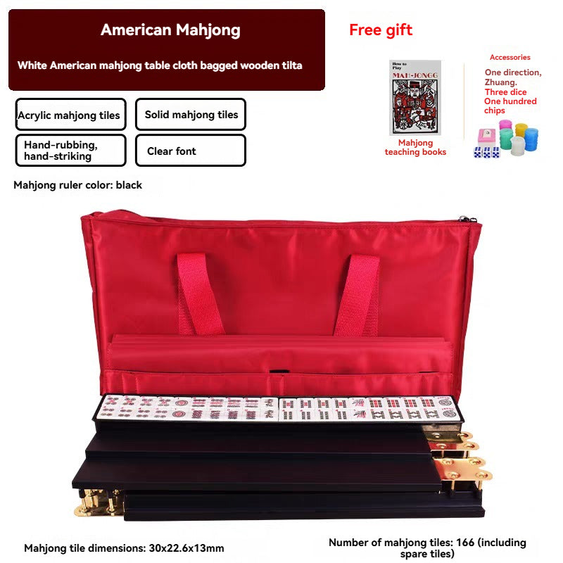 166pcs Ivory Acrylic American Mahjong Tiles,