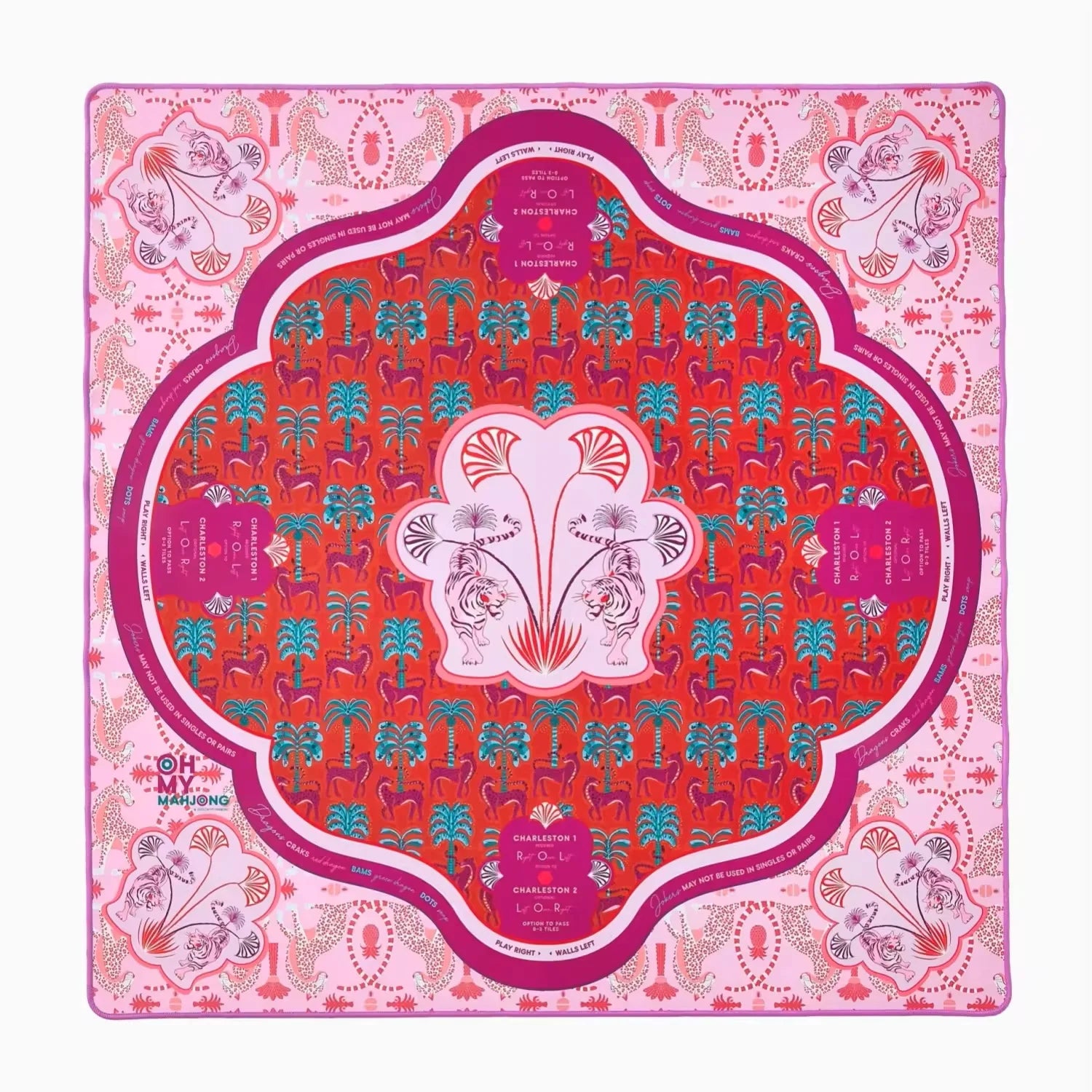 800*800mm Hand-Painted Modern Non-Slip Noise Reduction Polyester Mahjong Mat