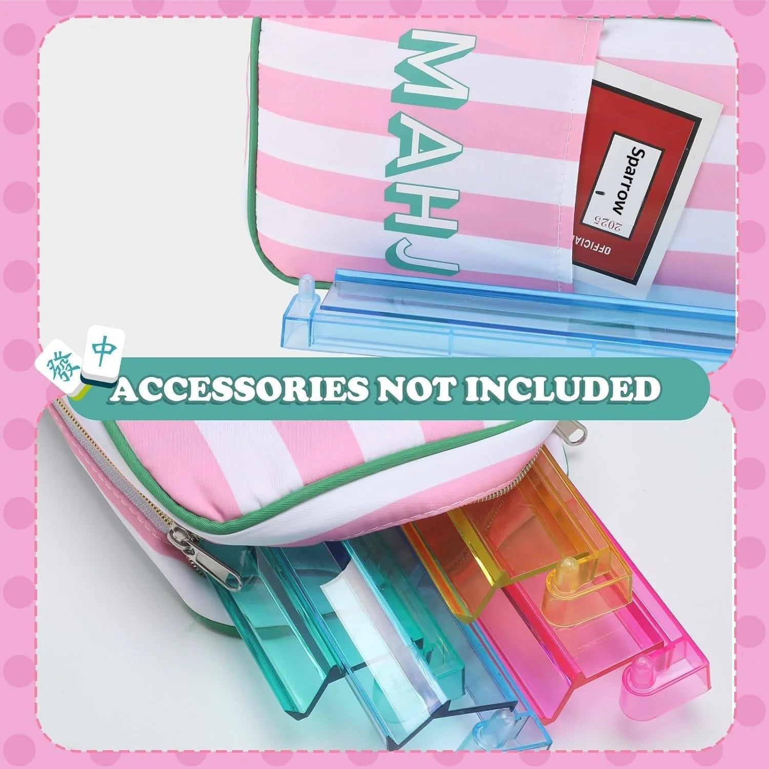For Plush Mahjong Storage Bag