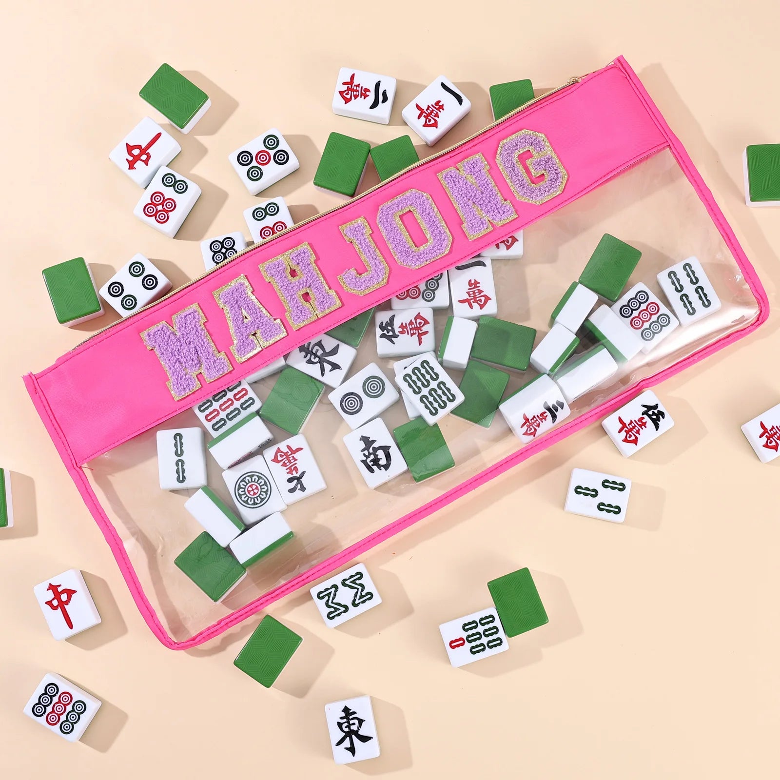 High Quality Cross-border Trend Embroidered Letter Mahjong Bag