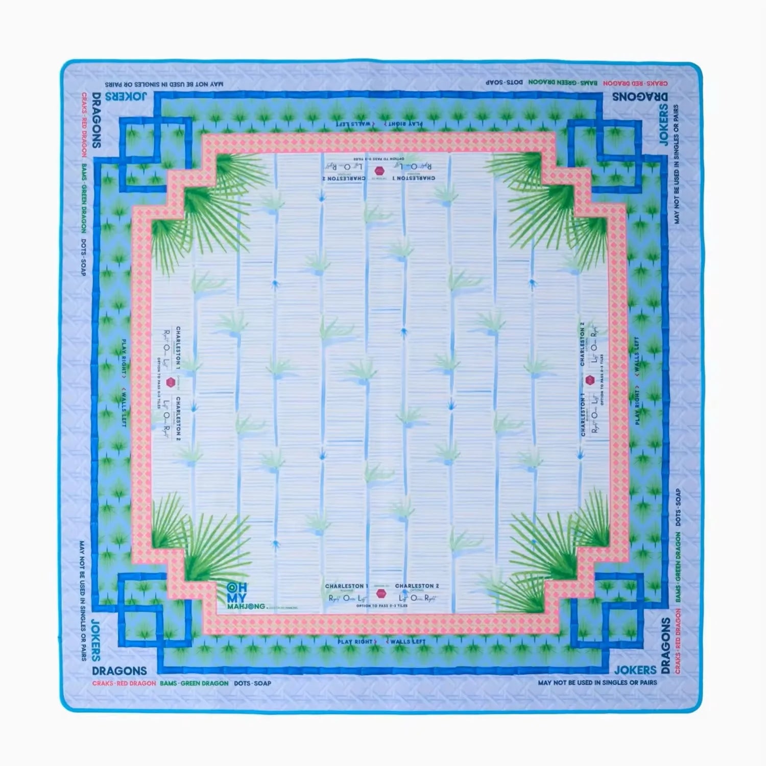 800*800mm Hand-Painted Modern Non-Slip Noise Reduction Polyester Mahjong Mat