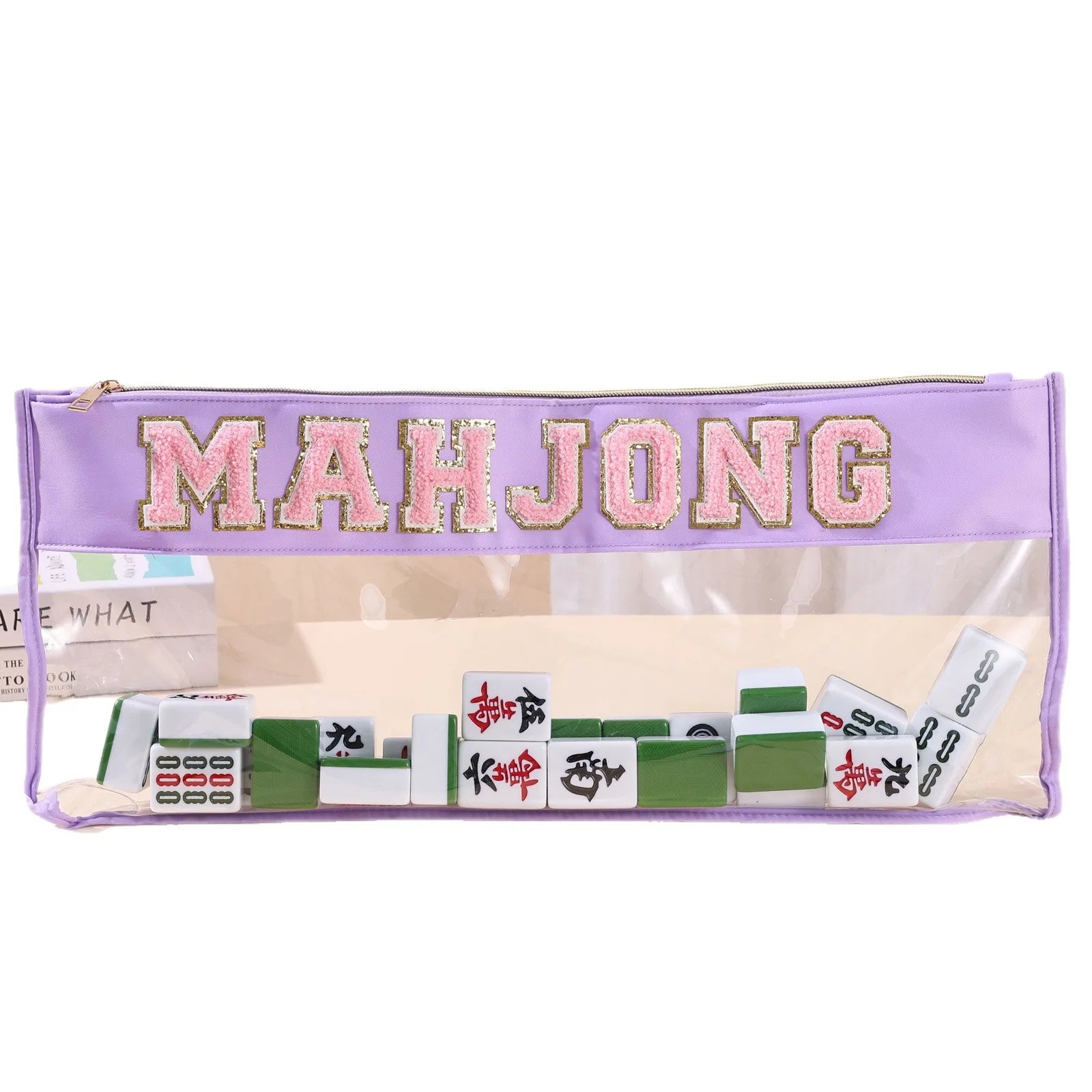 High Quality Cross-border Trend Embroidered Letter Mahjong Bag
