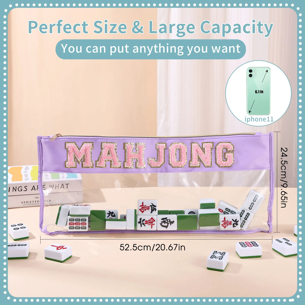 High Quality Cross-border Trend Embroidered Letter Mahjong Bag