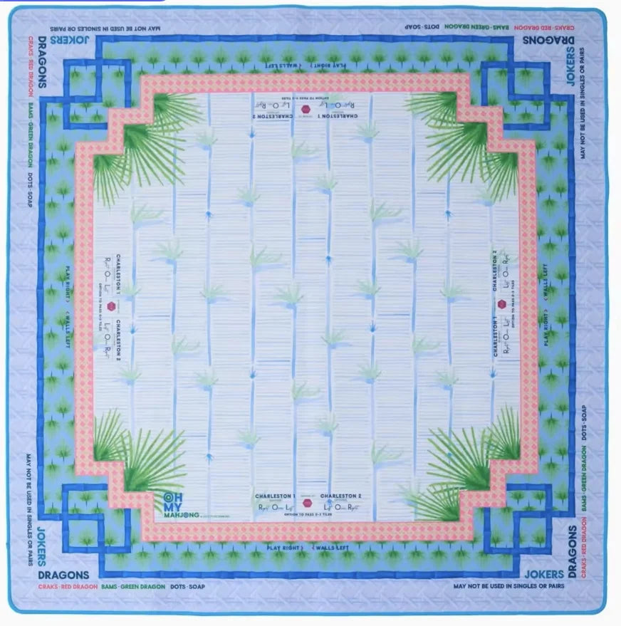 800*800mm Hand-Painted Modern Non-Slip Noise Reduction Polyester Mahjong Mat