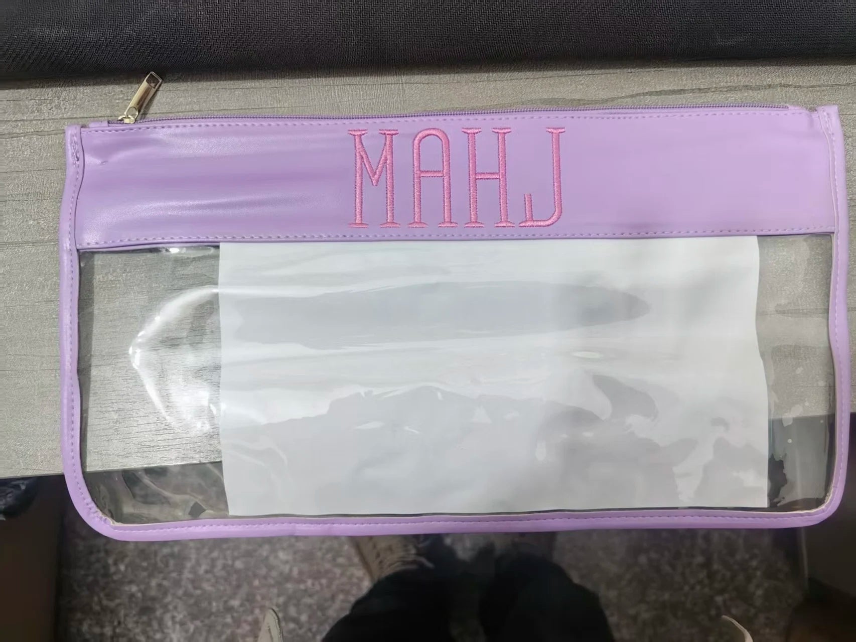 Luxury Cross-border Embroidered Letters Mahjong Tote Bag