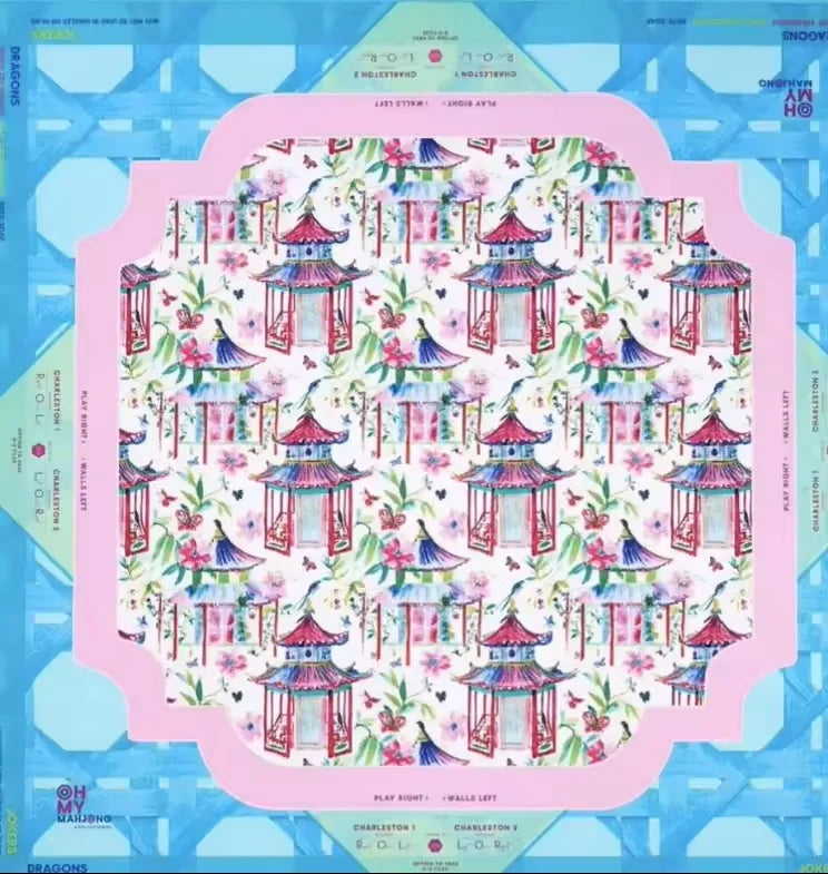 800*800mm Hand-Painted Modern Non-Slip Noise Reduction Polyester Mahjong Mat