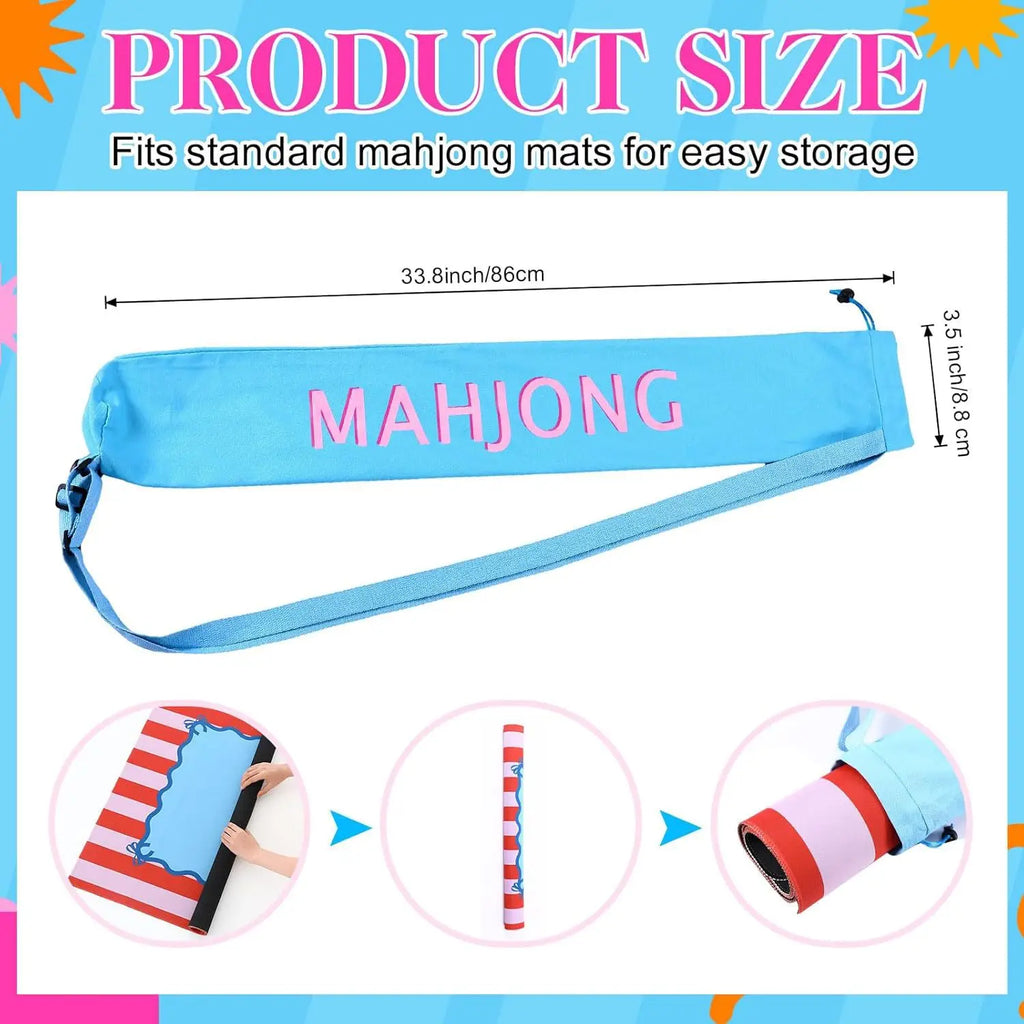 For Cross-border New Mahjong Design Polyester Large Capacity Travel Storage