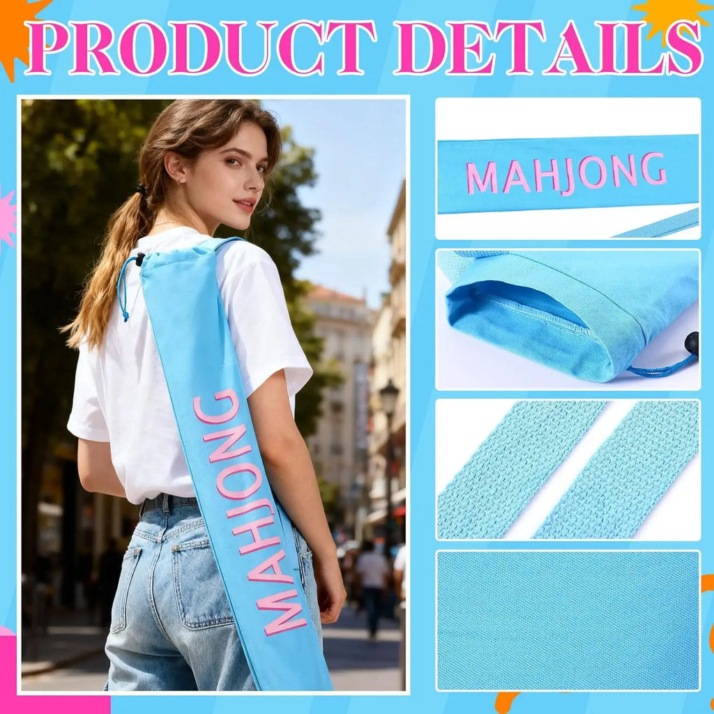 For Cross-border New Mahjong Design Polyester Large Capacity Travel Storage