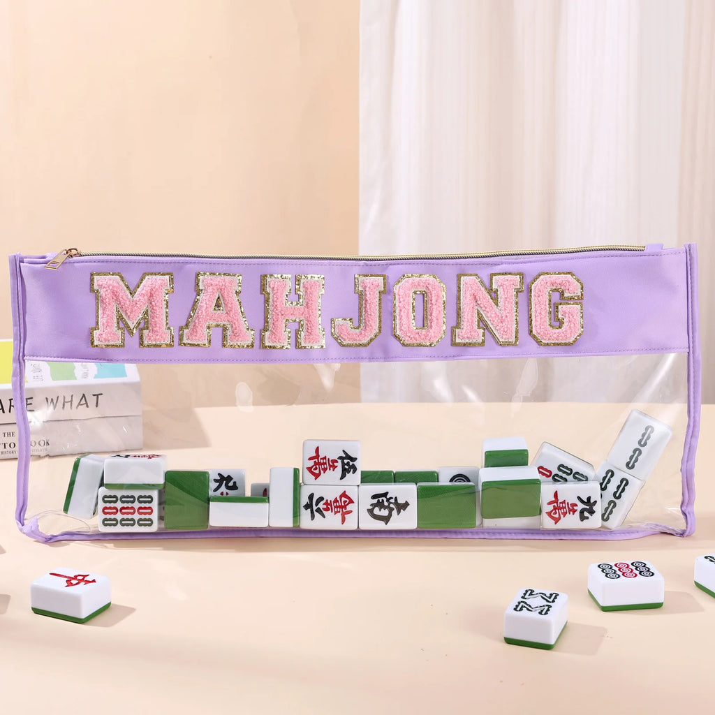 High Quality Cross-border Trend Embroidered Letter Mahjong Bag